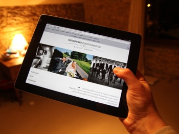 Site photo mariage sur iPad